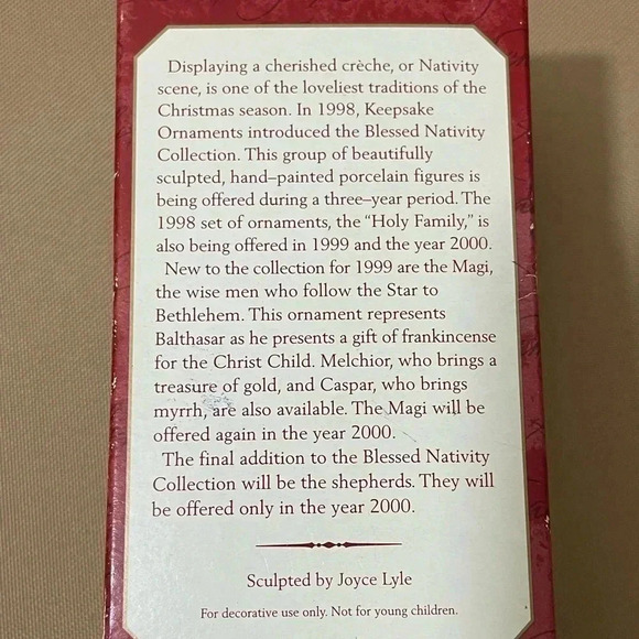 Hallmark Keepsake Ornament 1999 Blessed Nativity Collection Balthasar The Magi - Picture 8 of 9